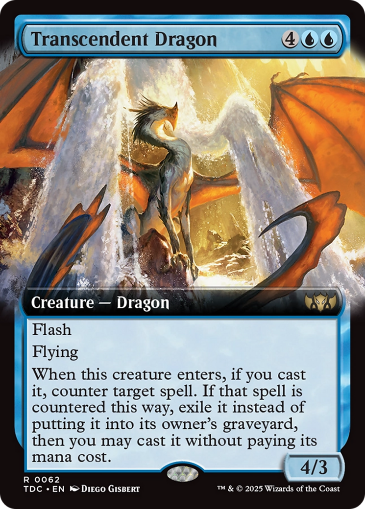 Transcendent Dragon (Extended Art) [Tarkir: Dragonstorm Commander] | Grognard Games