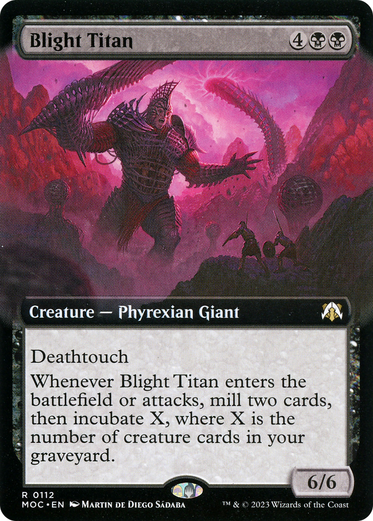 Blight Titan (Extended Art) [March of the Machine Commander] | Grognard Games