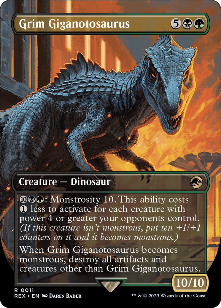 Grim Giganotosaurus (Borderless) [Jurassic World Collection] | Grognard Games