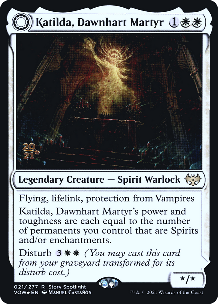 Katilda, Dawnhart Martyr // Katilda's Rising Dawn [Innistrad: Crimson Vow Prerelease Promos] | Grognard Games