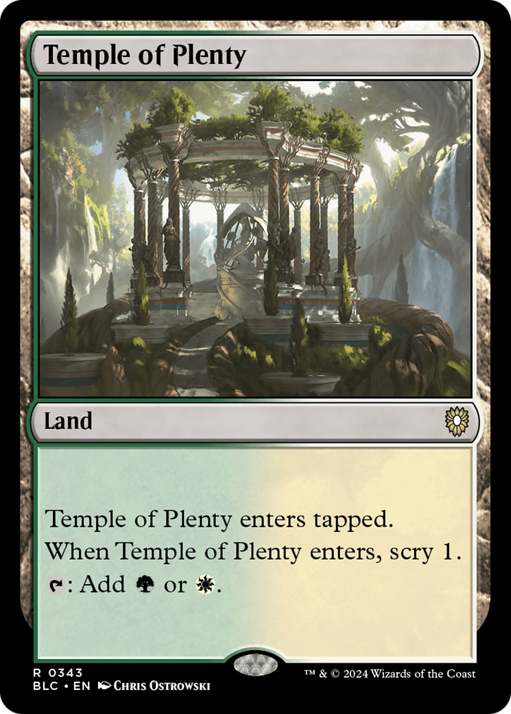 Temple of Plenty [Bloomburrow Commander] | Grognard Games