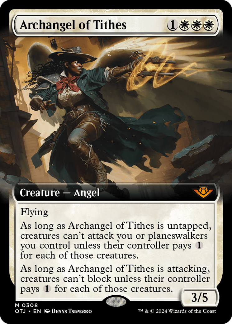 Archangel of Tithes (Extended Art) [Outlaws of Thunder Junction] | Grognard Games