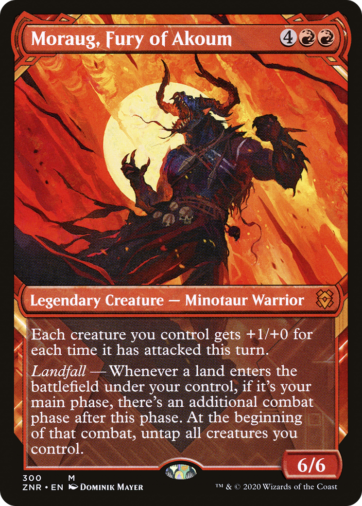Moraug, Fury of Akoum (Showcase) [Zendikar Rising] | Grognard Games