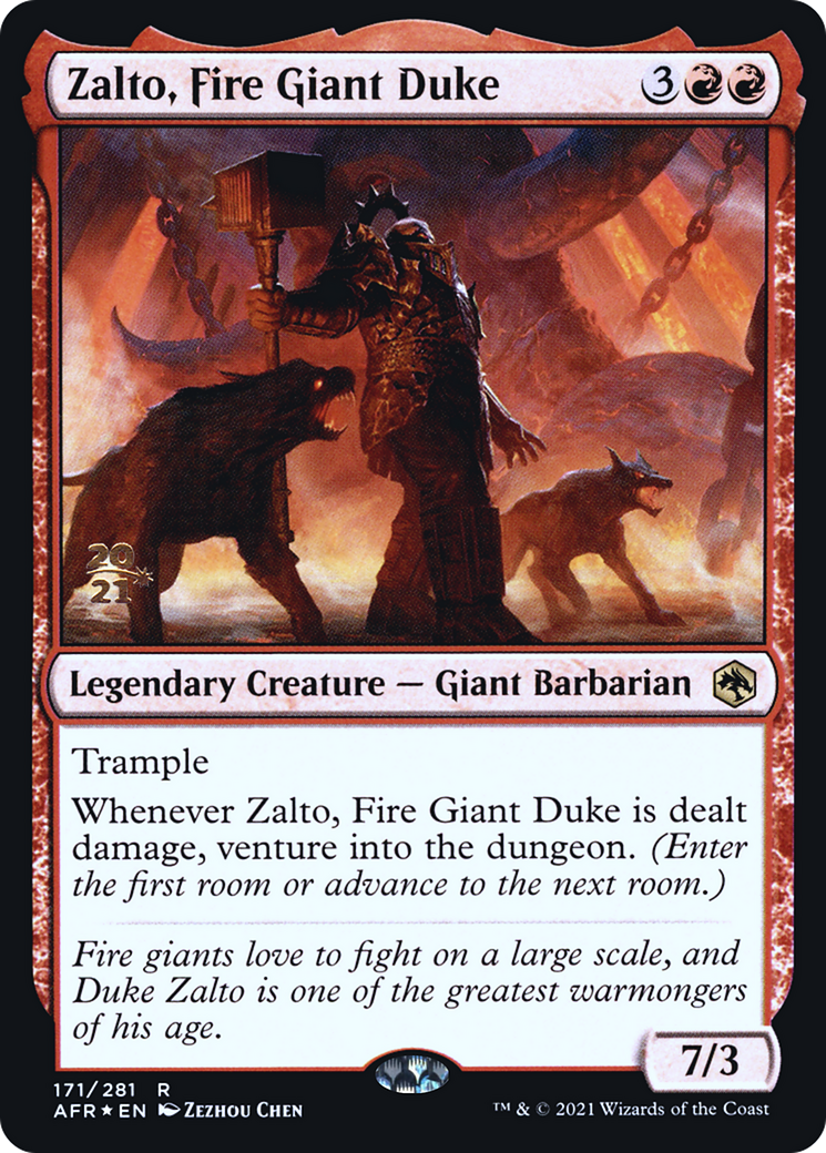 Zalto, Fire Giant Duke [Dungeons & Dragons: Adventures in the Forgotten Realms Prerelease Promos] | Grognard Games