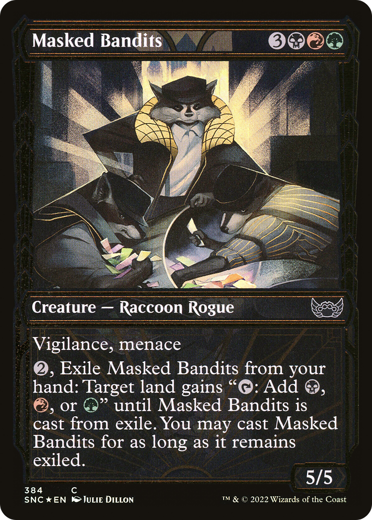 Masked Bandits (Showcase Golden Age Gilded Foil) [Streets of New Capenna] | Grognard Games