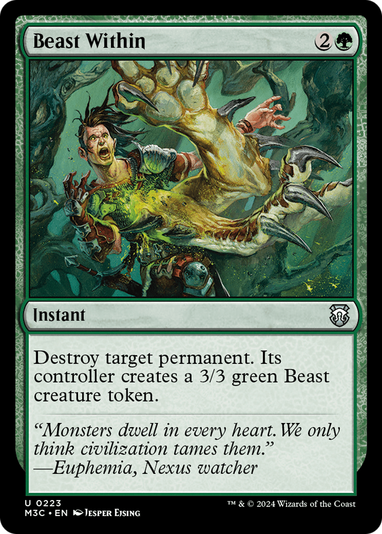 Beast Within (Ripple Foil) [Modern Horizons 3 Commander] | Grognard Games