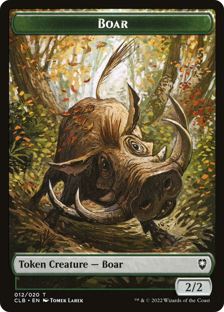 Boar (CLB-012) - Battle for Baldur's Gate Tokens Foil | Grognard Games