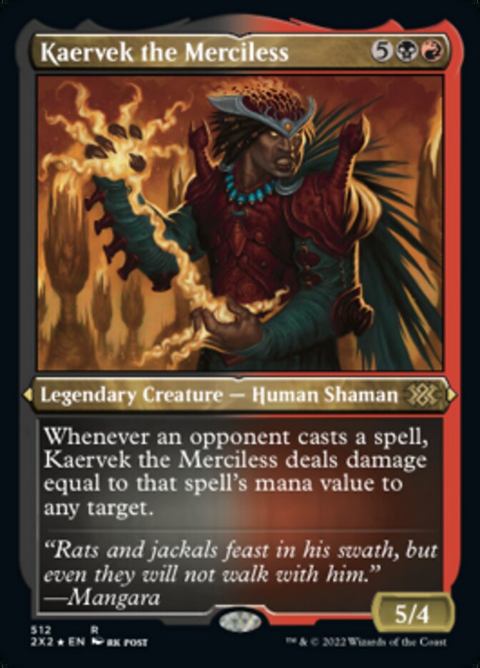 Kaervek the Merciless (Foil Etched) [Double Masters 2022] | Grognard Games