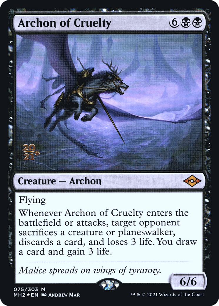 Archon of Cruelty [Modern Horizons 2 Prerelease Promos] | Grognard Games