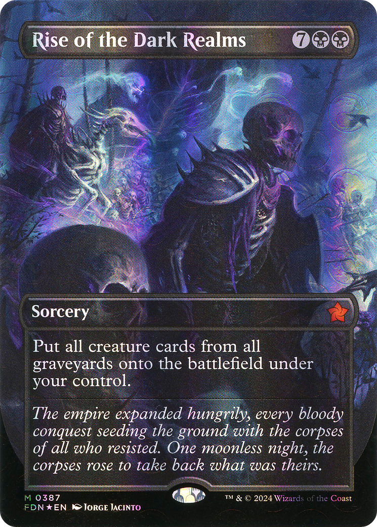 Rise of the Dark Realms (Borderless) (Mana Foil) [Foundations] | Grognard Games