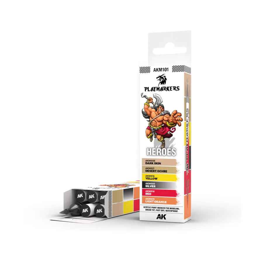 AK Playmarkers Acrylic Paint Markers - Heroes | Grognard Games