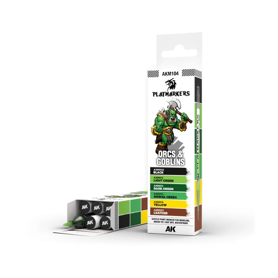 AK Playmarkers Acrylic Paint Markers - Orcs & Goblins | Grognard Games