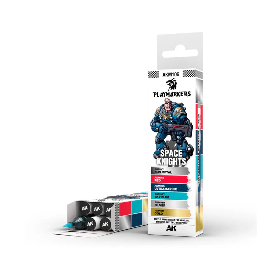 AK Playmarkers Acrylic Paint Markers - Spaces Knights | Grognard Games