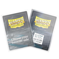 DRAGON SHIELD: BOARD GAME SLEEVES: CLEAR NONGLARE: COMMON STANDARD | Grognard Games
