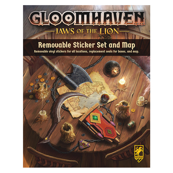 Gloomhaven: Jaws of the Lion Removable Sticker Set & Map | Grognard Games