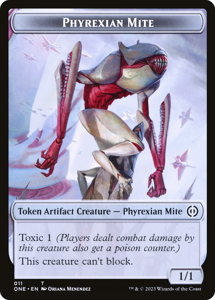 Phyrexian Mite (011) // Drone Double-Sided Token [Phyrexia: All Will Be One Tokens] | Grognard Games