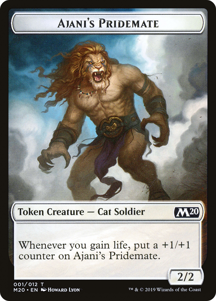 Ajani's Pridemate [Core Set 2020 Tokens] | Grognard Games