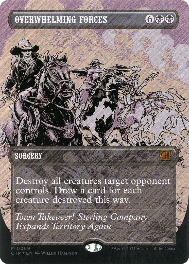 Overwhelming Forces (Textured Foil) [Outlaws of Thunder Junction: Breaking News] | Grognard Games