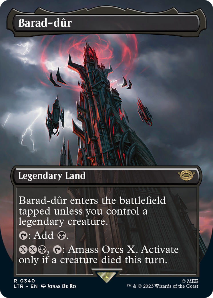 Barad-dûr (LTR-340) - The Lord of the Rings: Tales of Middle-earth (Borderless) Foil | Grognard Games