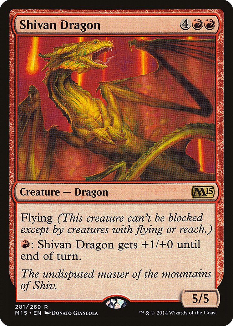 Shivan Dragon (M15-281) - Magic 2015 Foil | Grognard Games