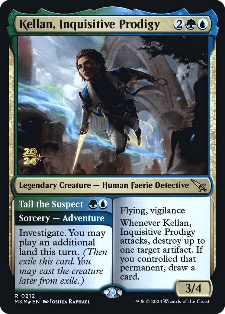 Kellan, Inquisitive Prodigy [Murders at Karlov Manor Prerelease Promos] | Grognard Games