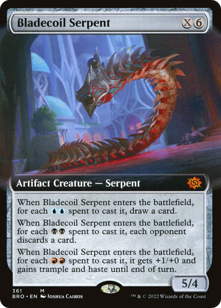 Bladecoil Serpent (Extended Art) [The Brothers' War] | Grognard Games