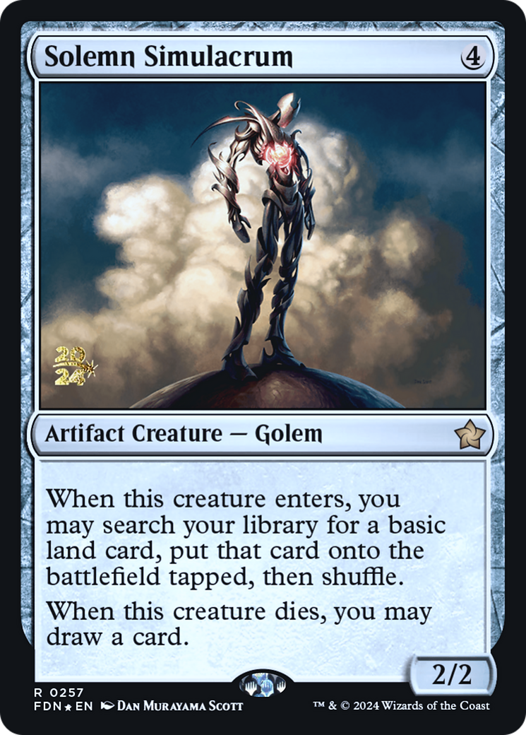 Solemn Simulacrum [Foundations Prerelease Promos] | Grognard Games