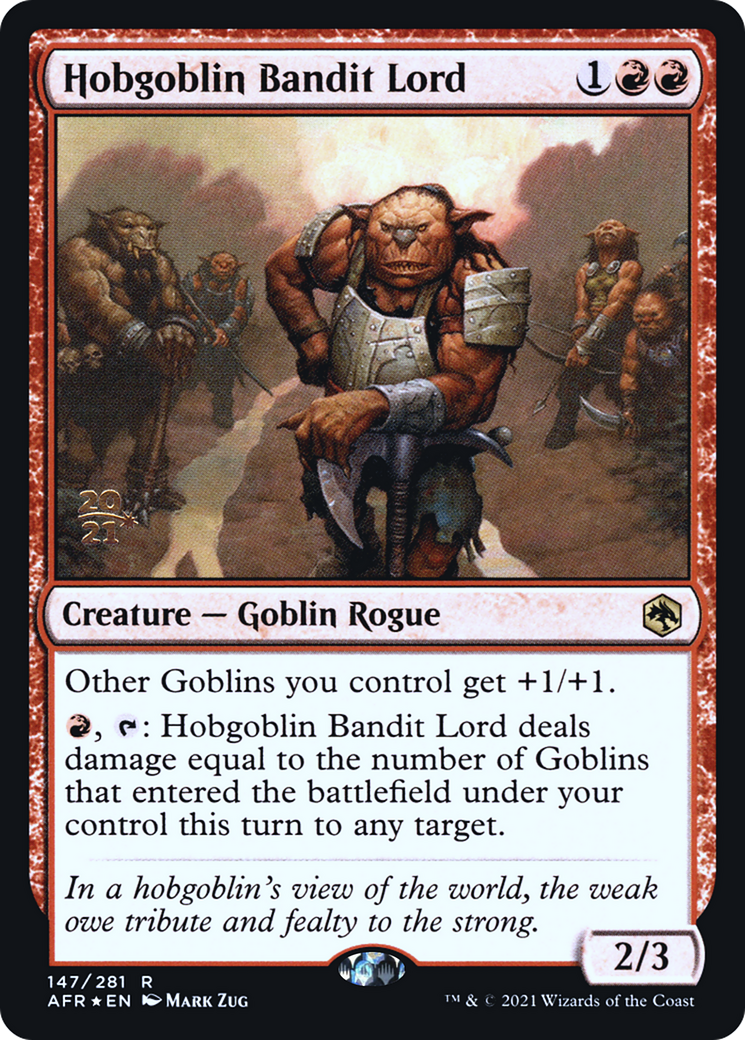 Hobgoblin Bandit Lord [Dungeons & Dragons: Adventures in the Forgotten Realms Prerelease Promos] | Grognard Games