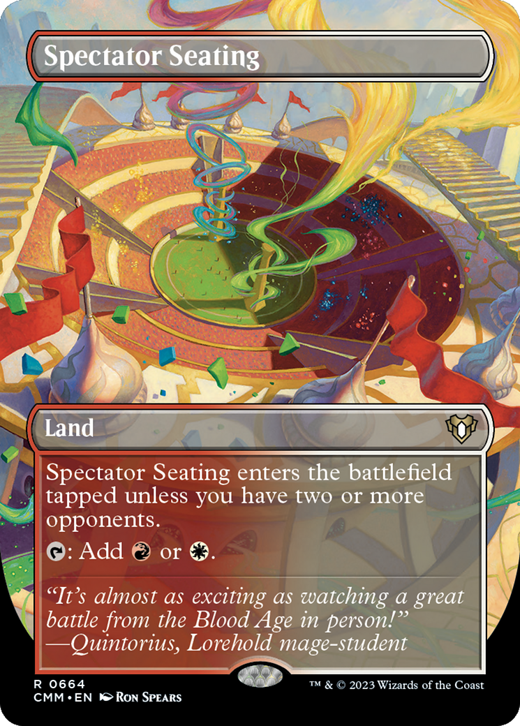Spectator Seating (Borderless Alternate Art) [Commander Masters] | Grognard Games