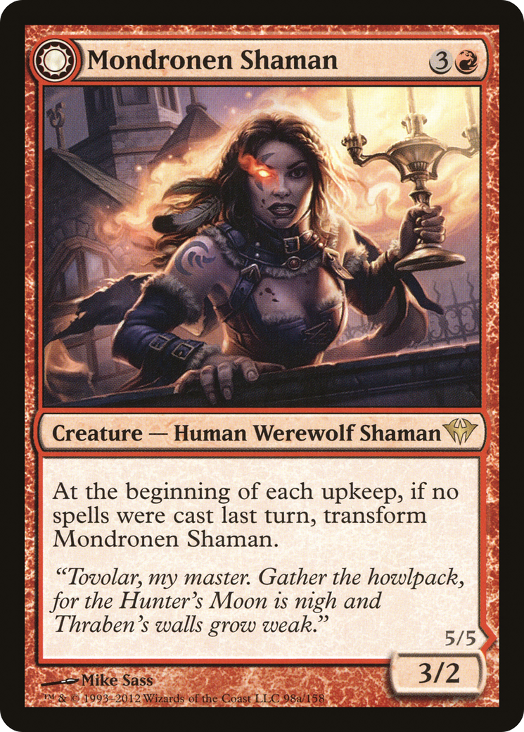 Mondronen Shaman // Tovolar's Magehunter [Dark Ascension] | Grognard Games
