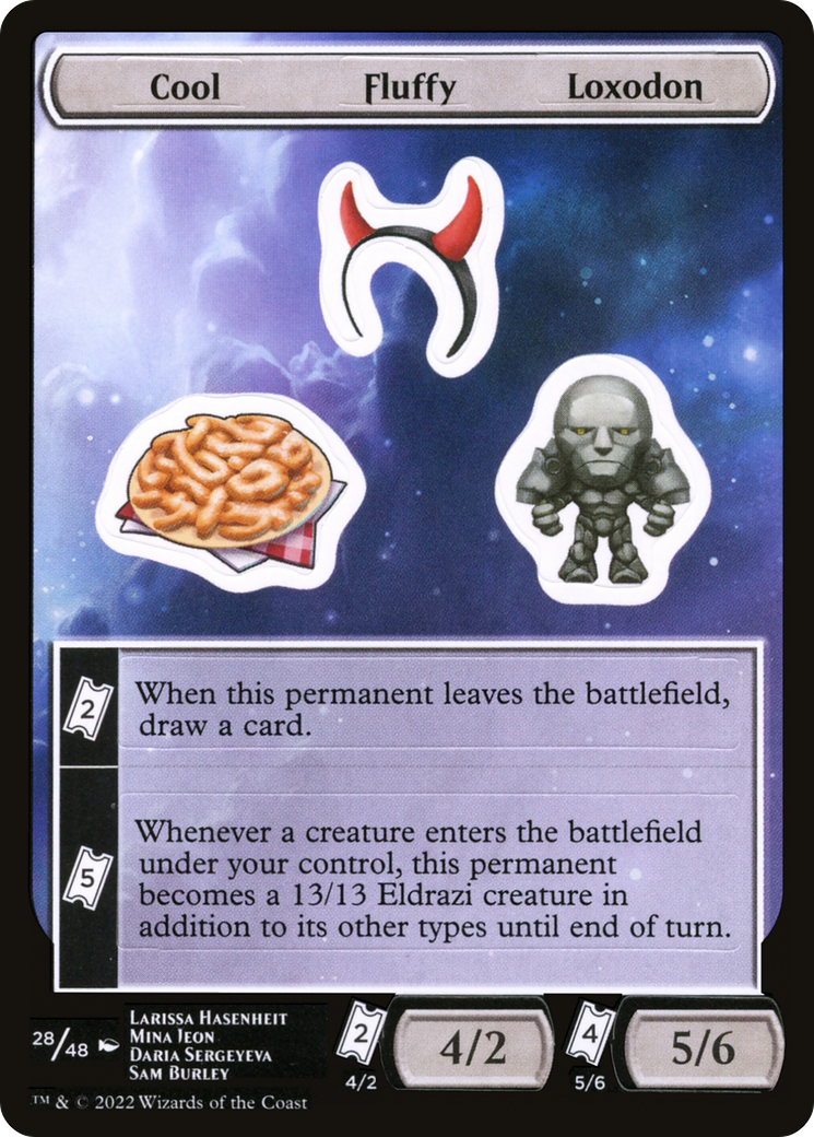 Cool Fluffy Loxodon [Unfinity Stickers] | Grognard Games