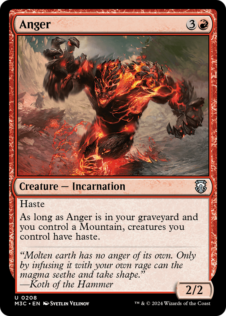 Anger (Ripple Foil) [Modern Horizons 3 Commander] | Grognard Games