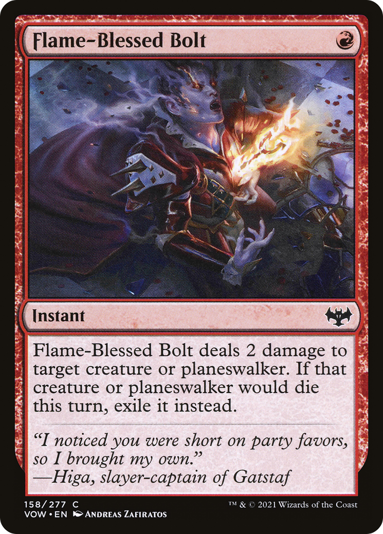 Flame-Blessed Bolt [Innistrad: Crimson Vow] | Grognard Games