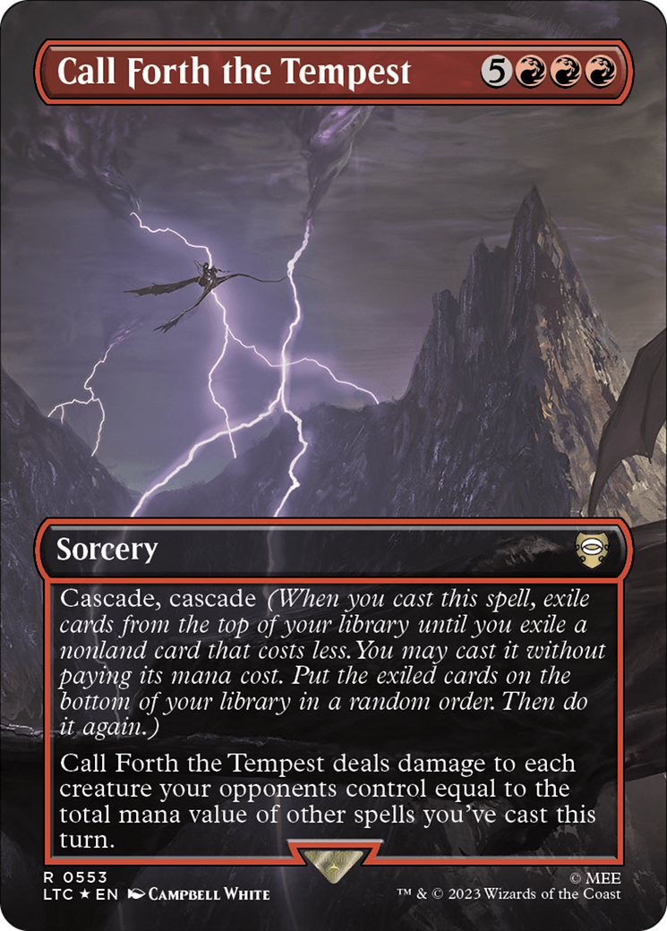 Call Forth the Tempest (Borderless) (Surge Foil) [The Lord of the Rings: Tales of Middle-Earth Commander] | Grognard Games