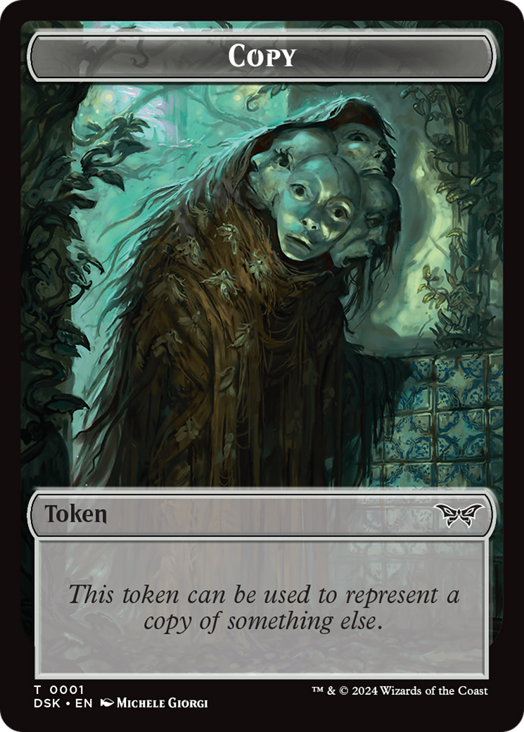 Copy Token (DSK-001) - Duskmourn: House of Horror Tokens | Grognard Games
