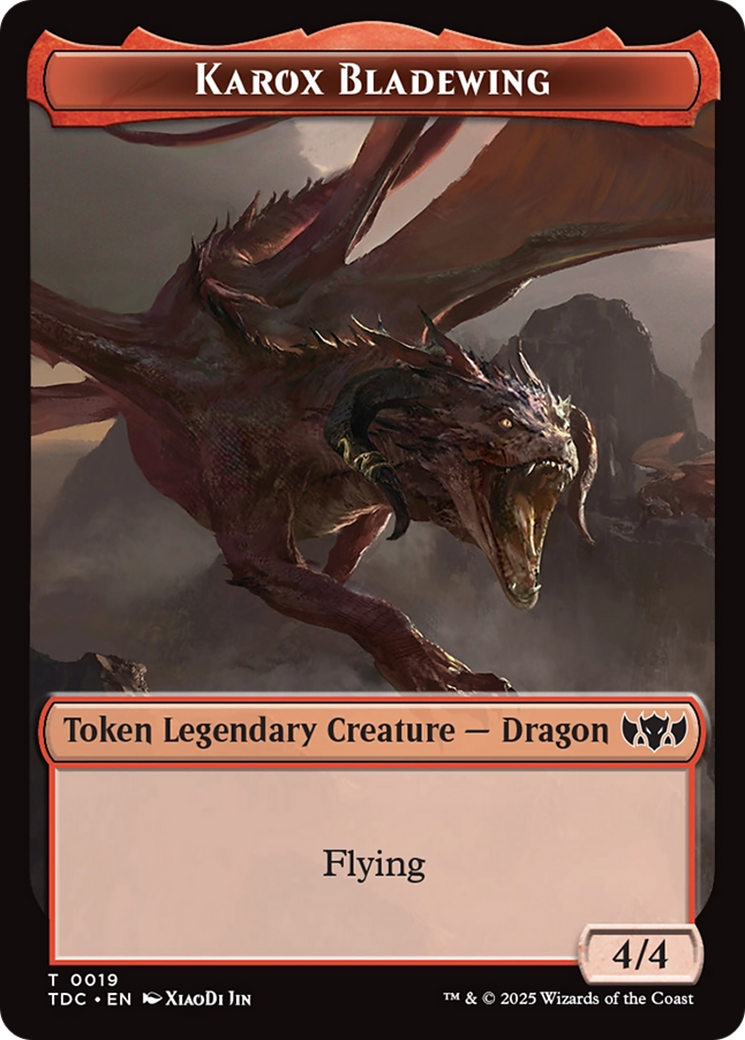 Karox Bladewing // Copy Double-Sided Token [Tarkir: Dragonstorm Commander Tokens] | Grognard Games