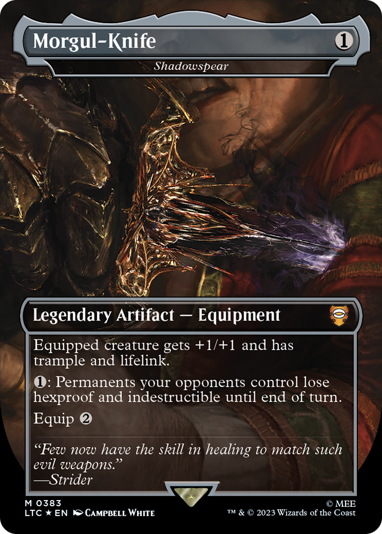Morgul-Knife - Shadowspear (Surge Foil) [The Lord of the Rings: Tales of Middle-Earth Commander] | Grognard Games