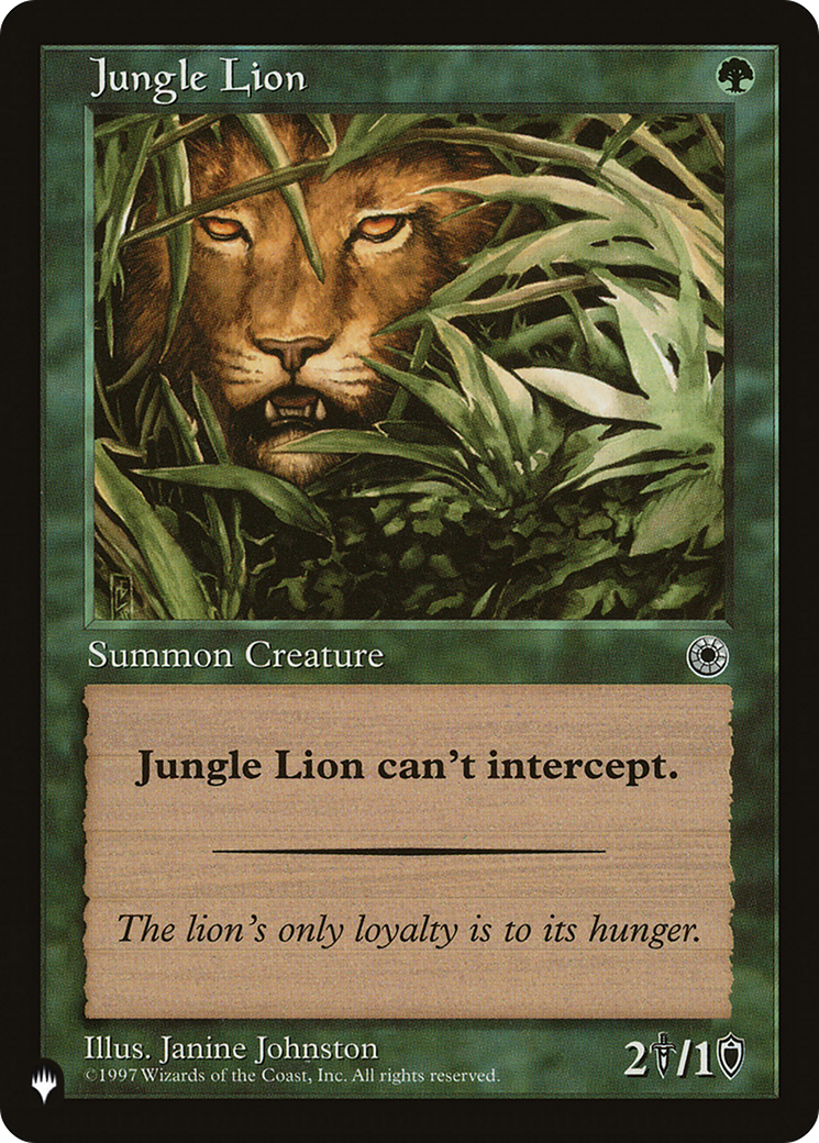 Jungle Lion [The List Reprints] | Grognard Games