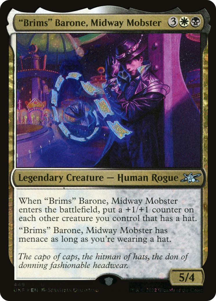 "Brims" Barone, Midway Mobster (Galaxy Foil) [Unfinity] | Grognard Games