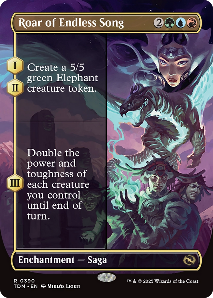 Roar of Endless Song (Borderless) [Tarkir: Dragonstorm] | Grognard Games