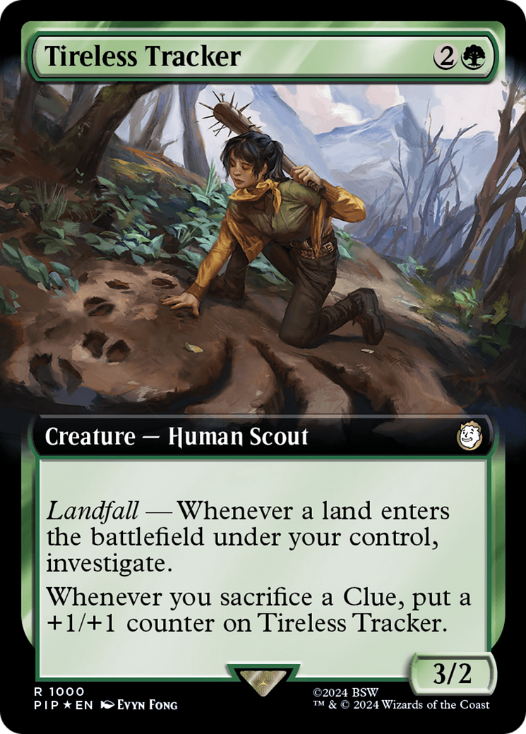 Tireless Tracker (Extended Art) (Surge Foil) [Fallout] | Grognard Games