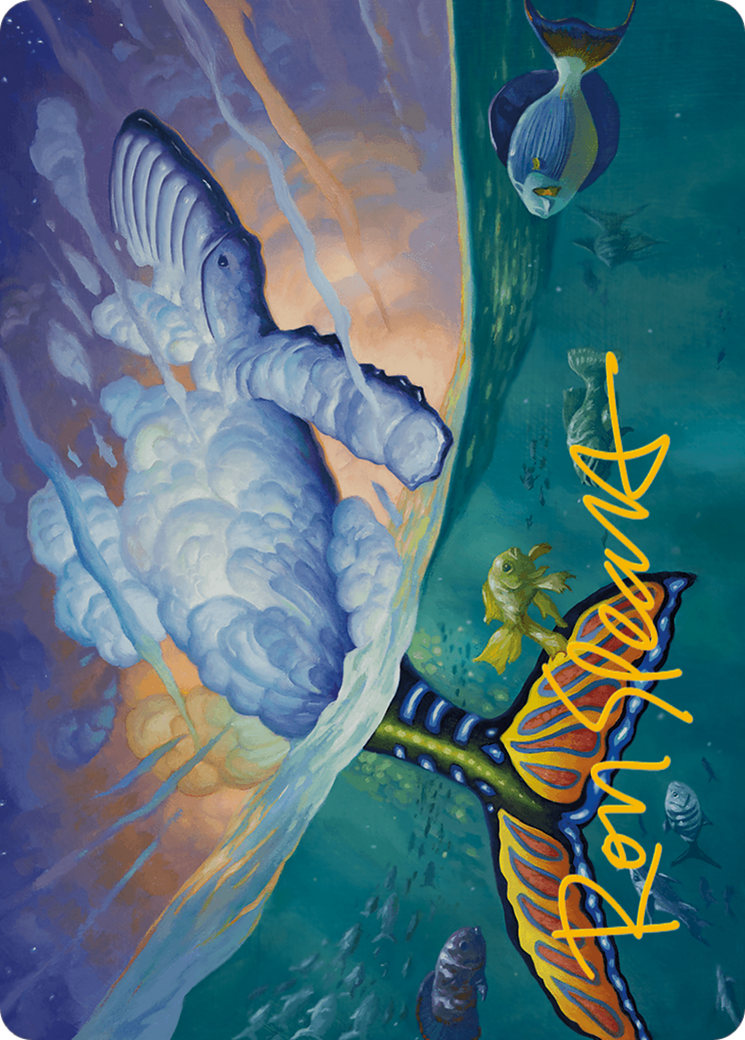 Dreamtide Whale Art Card (Gold-Stamped Signature) [Modern Horizons 3 Art Series] | Grognard Games