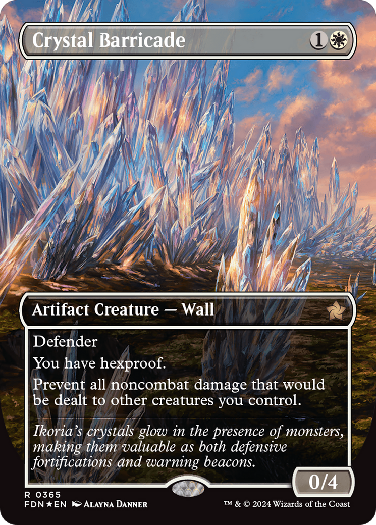 Crystal Barricade (Borderless) (Mana Foil) [Foundations] | Grognard Games