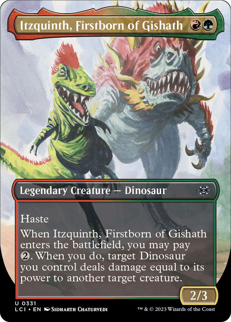 Itzquinth, Firstborn of Gishath (Borderless) [The Lost Caverns of Ixalan] | Grognard Games