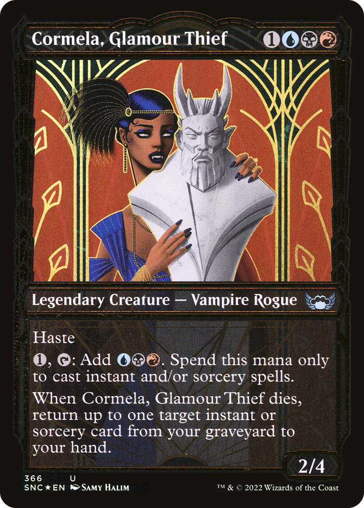 Cormela, Glamour Thief (Showcase Golden Age Gilded Foil) [Streets of New Capenna] | Grognard Games
