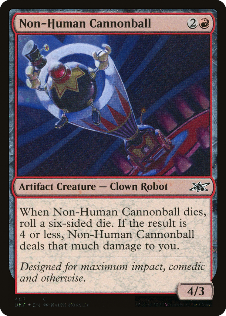 Non-Human Cannonball (Galaxy Foil) [Unfinity] | Grognard Games