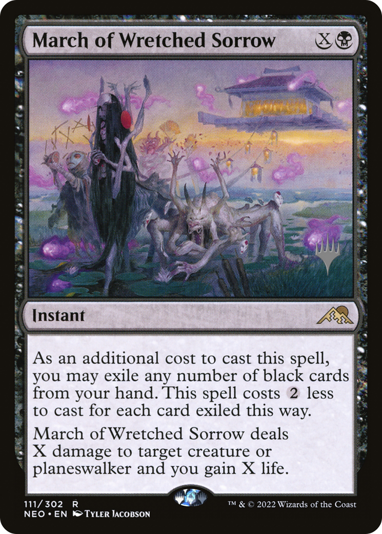 March of Wretched Sorrow (Promo Pack) [Kamigawa: Neon Dynasty Promos] | Grognard Games