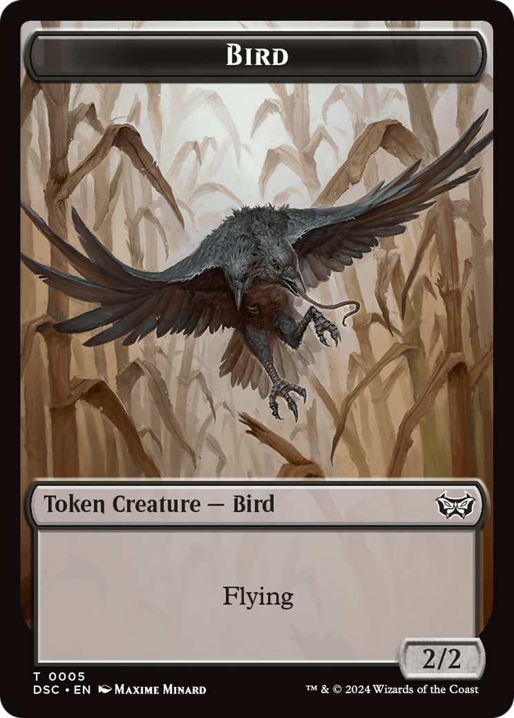 Elemental // Bird Double-Sided Token [Duskmourn: House of Horror Commander Tokens] | Grognard Games