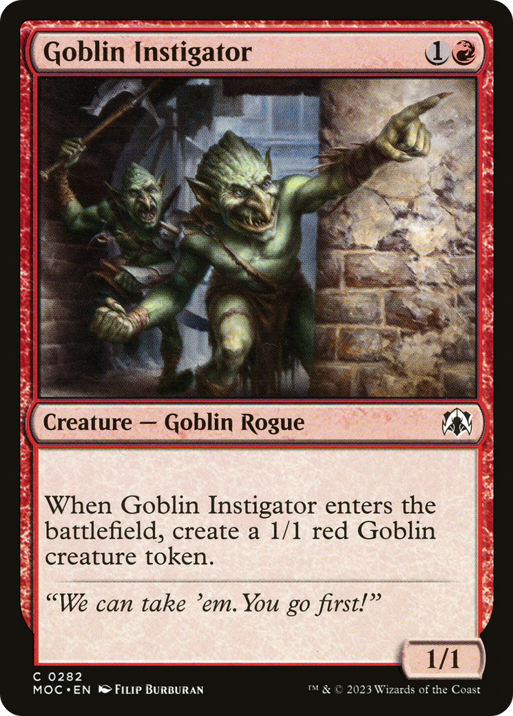 Goblin Instigator [March of the Machine Commander] | Grognard Games