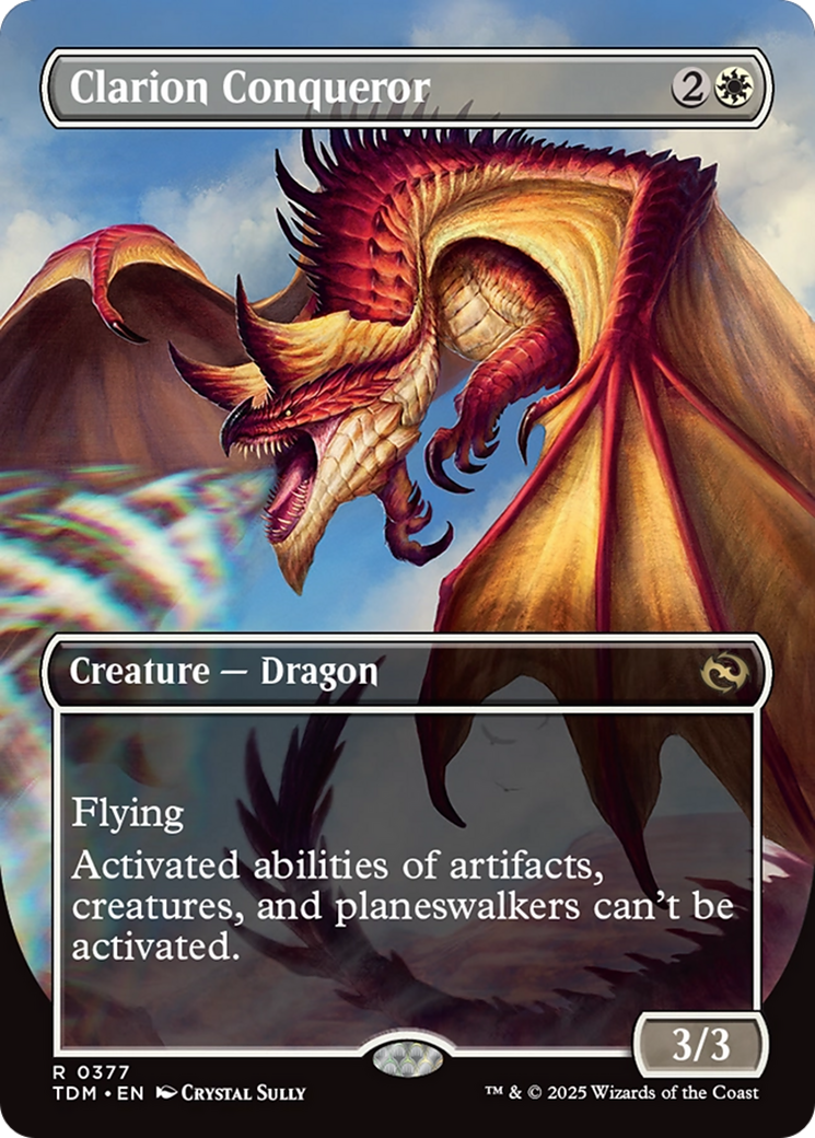 Clarion Conqueror (Borderless) [Tarkir: Dragonstorm] | Grognard Games